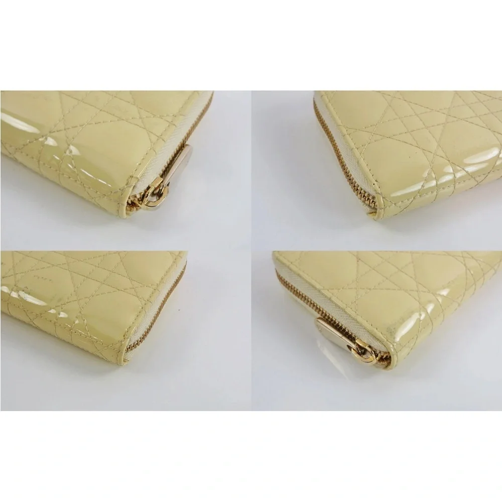 Dior Beige Quilted Women's Wallet